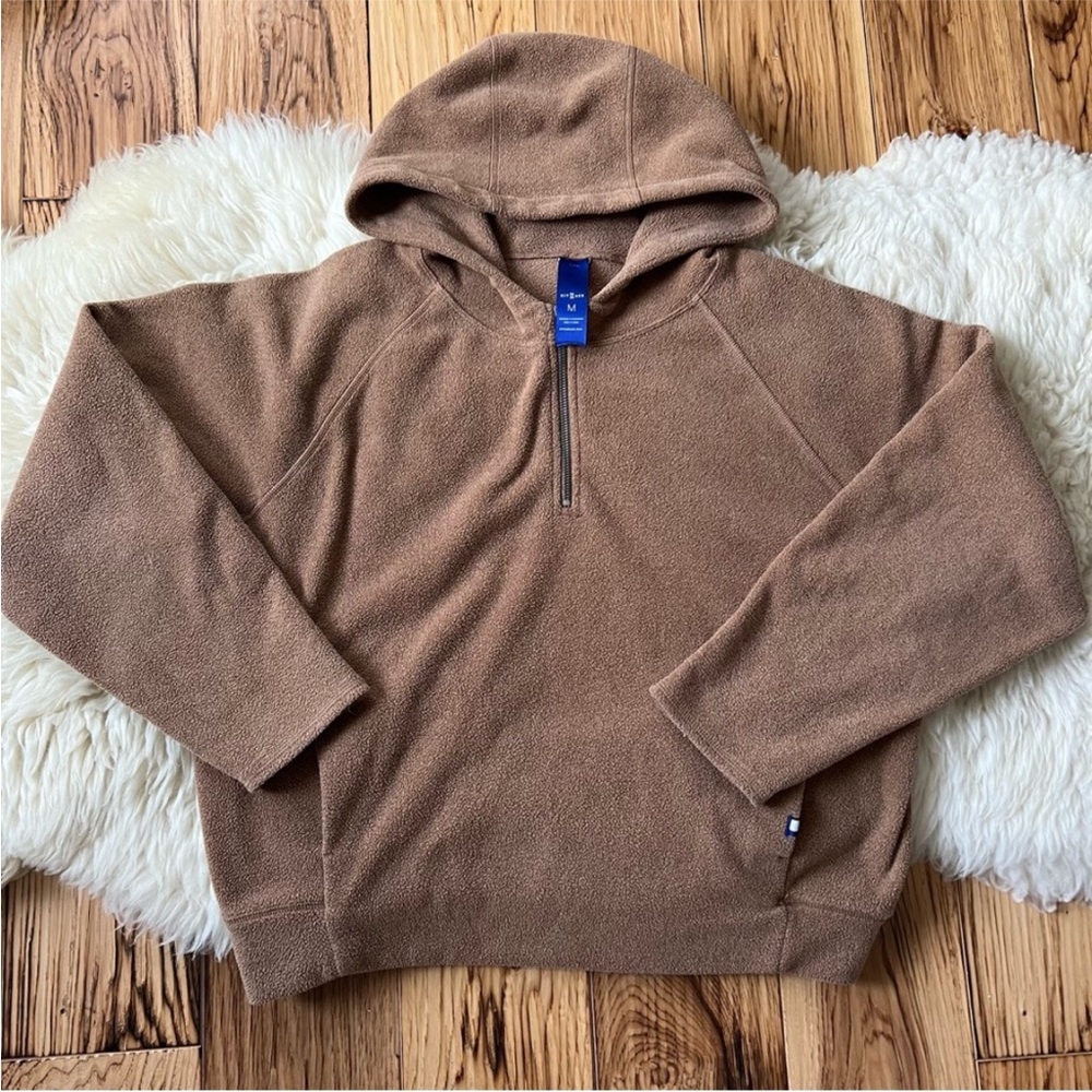 Kit and Ace Hygge Pullover Fleece Hoodie Heathered Forest Size M